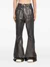 Rick Owens Concordians Bolans Flared Jeans In Brown