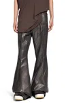Rick Owens Gray Concordians Runway Bolans Leather Pants In Multi