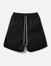 Rick Owens Straight-leg Stretch-cotton Poplin Drawstring Shorts In Black