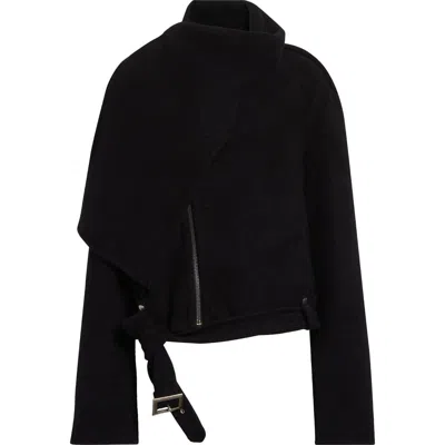 RICK OWENS RICK OWENS CONCORDIANS CASHMERE CROP FLIGHT JACKET