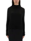 Rick Owens Knit Top With Long Sleeves And Relaxed Fit In Black