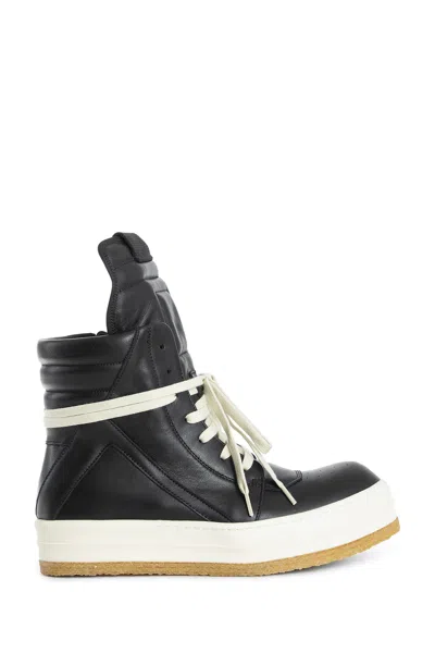 Rick Owens Concordians Creep Geobasket Sneakers In Black
