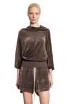 Rick Owens Concordians Cylinder Top In Brown