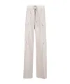 Rick Owens Concordians Drawstring Cargo Trousers In Neutral