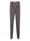 Rick Owens Concordians Drawstring Pocket Trousers In Brown