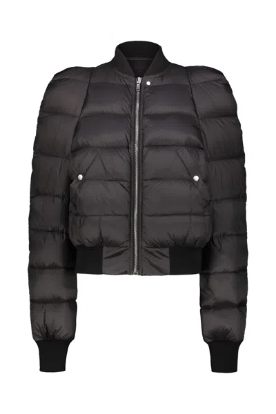 Rick Owens Concordians Duvet Flight Jacket In Black