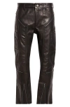 Rick Owens Concordians Headon Leather Jeans In Black
