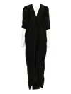 Rick Owens Black Concordians Kite Maxi Dress In Black