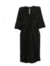 Rick Owens Concordians Kite Midi Dress In Black