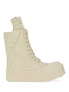 Rick Owens White High-top Sneakers With Platform Sole