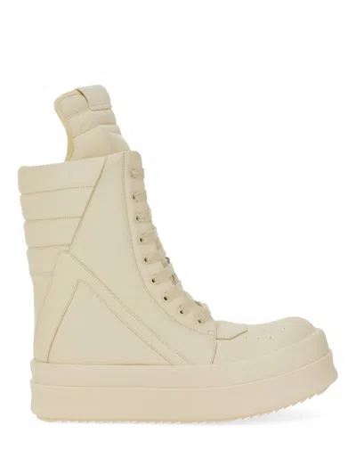 Rick Owens "concordians" Leather Sneaker In Sand