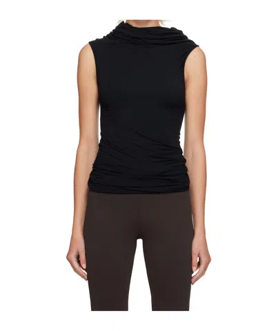 Rick Owens Concordians Lola Pleated Design Top In Black