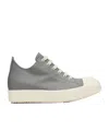 Rick Owens Gray Concordians Low Sneaks Sneakers In Gray