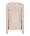 Rick Owens Gray Concordians Ls Sweater In Neutral