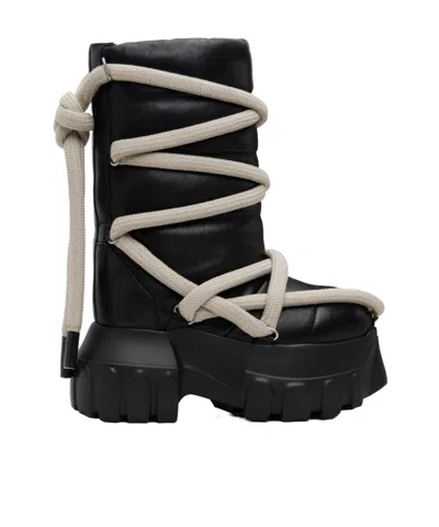 Rick Owens Concordians Lunar Mega Tractor Mid-calf Boots In Black