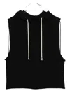 Rick Owens Concordians Runway Hooded Tank Top In Black