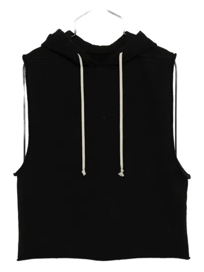 Rick Owens Concordians Runway Hooded Tank Top In Black
