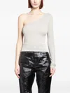 Rick Owens Concordians Ziggy T In Viscose Silk Jersey In Gray
