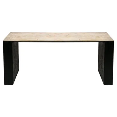 Pre-owned Rick Owens Contemporary Brass And Plywood Table, Showroom Table By  In Gold