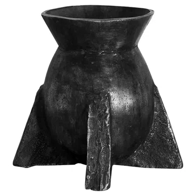 Pre-owned Rick Owens Contemporary Bronze Vase, Evase By  In Gold