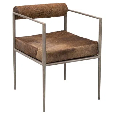 Pre-owned Rick Owens Contemporary Camel Upholstered Chair, Square Alchemy Chair By  In Brown