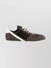 Rick Owens Contemporary Lace-up Sneakers Featuring Contrast Panels In Brown