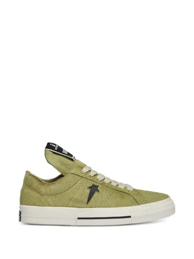 Rick Owens Converse X Drkshdw Appliqué Detail Sneakers In Green