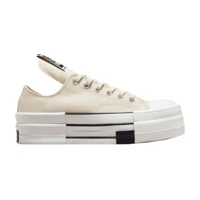 Pre-owned Rick Owens Converse X  Drkshdw Dbl Drkstar Chuck 70 Low 'natural Ivory' | Cream | Men's Si