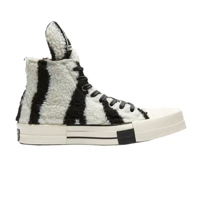 Pre-owned Rick Owens Converse X  Drkshdw Turbodrk Chuck 70 High 'zebra' | White | Men's Size 44