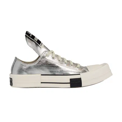 Pre-owned Rick Owens Converse X  Drkshdw Turbodrk Low 'silver Lacquer' | Men's Size 44