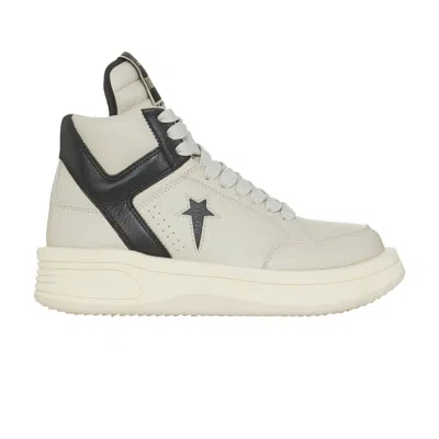 Pre-owned Rick Owens Converse X  Drkshdw Turbowpn Mid 'oyster Black' | Cream | Men's Size 38