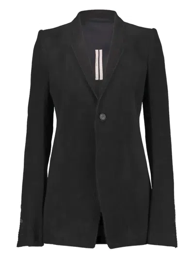 RICK OWENS CORDUROY BUTTON BLAZER