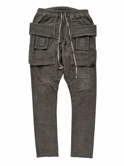 Pre-owned Rick Owens Corduroy Dark Dust Creatch Cargo Pants In Brown
