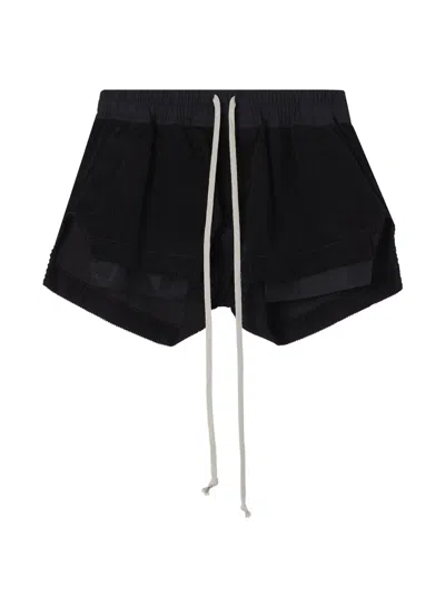 Rick Owens Corduroy Drawstring-waist Shorts In Blue