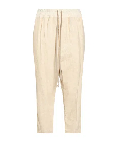 Rick Owens Corduroy Tapered Pants In Neutral