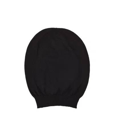 Rick Owens Cornice Cashmere Cap In Black