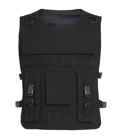 Rick Owens Cotton Ammo Vest In Black