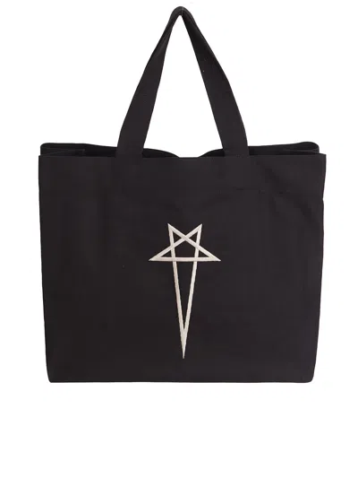 Rick Owens Cotton Beach Bag In Black