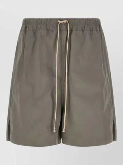 Rick Owens Bermuda Shorts Featuring Subtle Side Slits In Gray