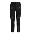 Rick Owens Bonotto Headon Straight-leg Convertible Zip-embellished Cotton-blend Canvas Trousers In Black