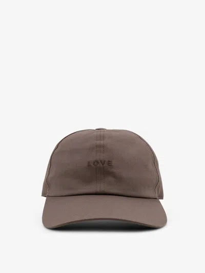 Rick Owens Cotton Blend Hat In Brown