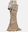 Rick Owens Cotton-blend Maxi Skirt In Gold