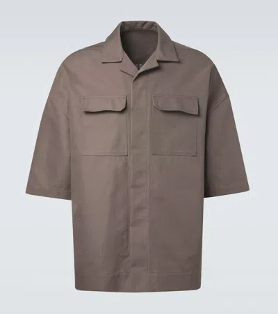 Rick Owens Cotton-blend Shirt In Brown