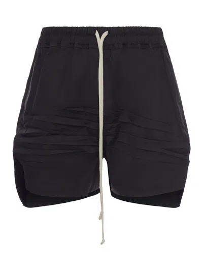 Rick Owens Cotton Blend Shorts In Black