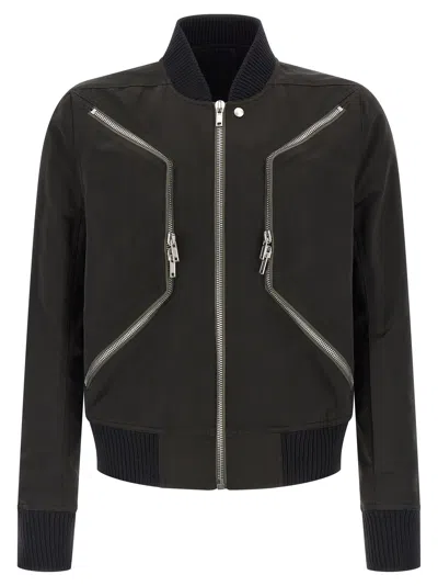 Rick Owens Cotton Bomber Jacket In Black