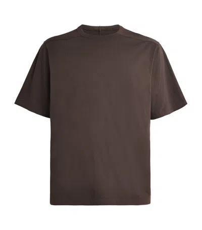 Rick Owens Cotton Brad T-shirt In Brown