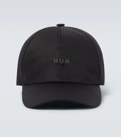 Rick Owens Cotton Canvas Baseball Cap In Black/dust