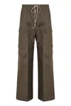Rick Owens Cotton Cargo-trousers In Green