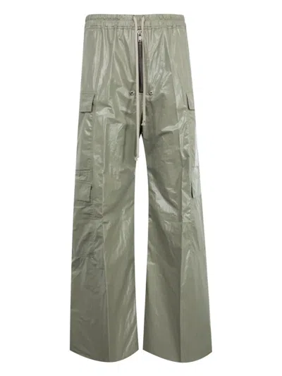 Rick Owens Cotton Cargo Trousers In Grün