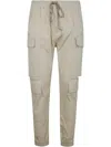 Rick Owens Drawstring Slim Cargo Trousers In Neutrals